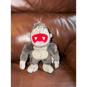 Kidrobot King Kong Phunny Plush 8 Inch Grey Gorilla with Gold Crown NECA 2017
